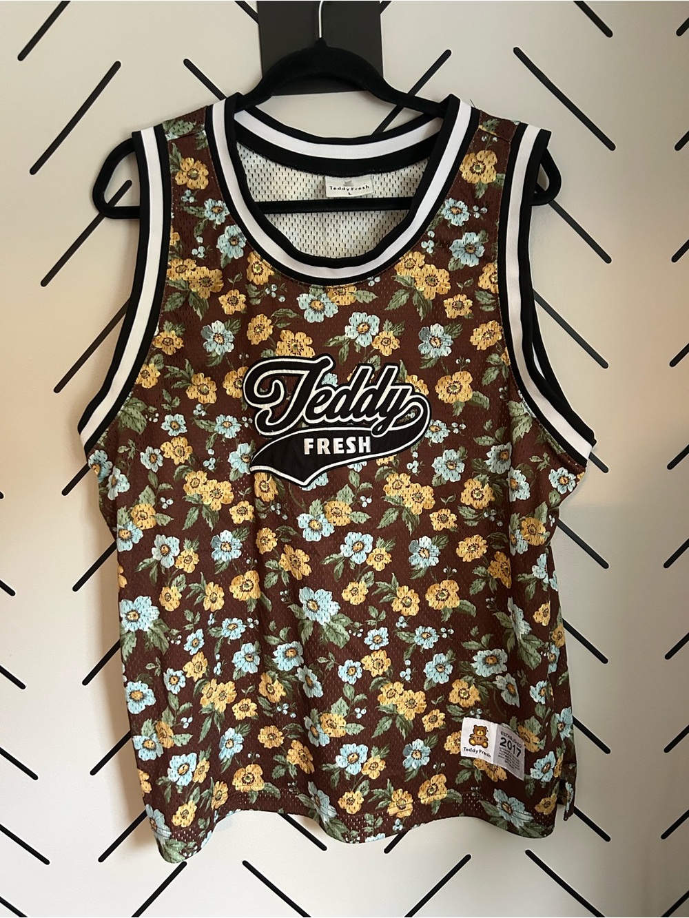 Teddy fresh floral basketball jersey top tank activewear unisex